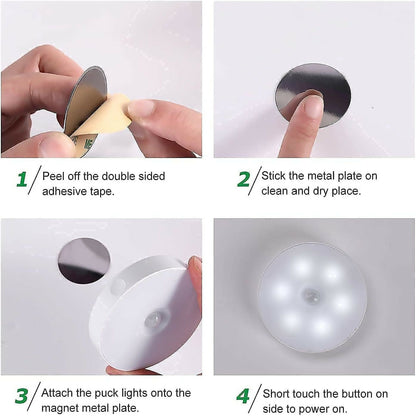 Rechargeable Motion Sensor LED Night Light with USB Charging