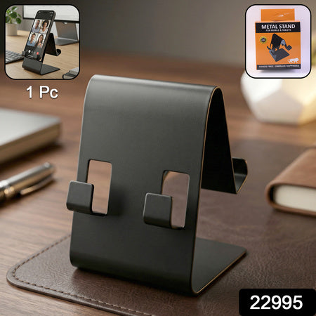 Metal Mobile Phone  Tablet Stand (1 Pc Black Color)