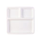 Plastic 3-compartment Plate For Meal Serving