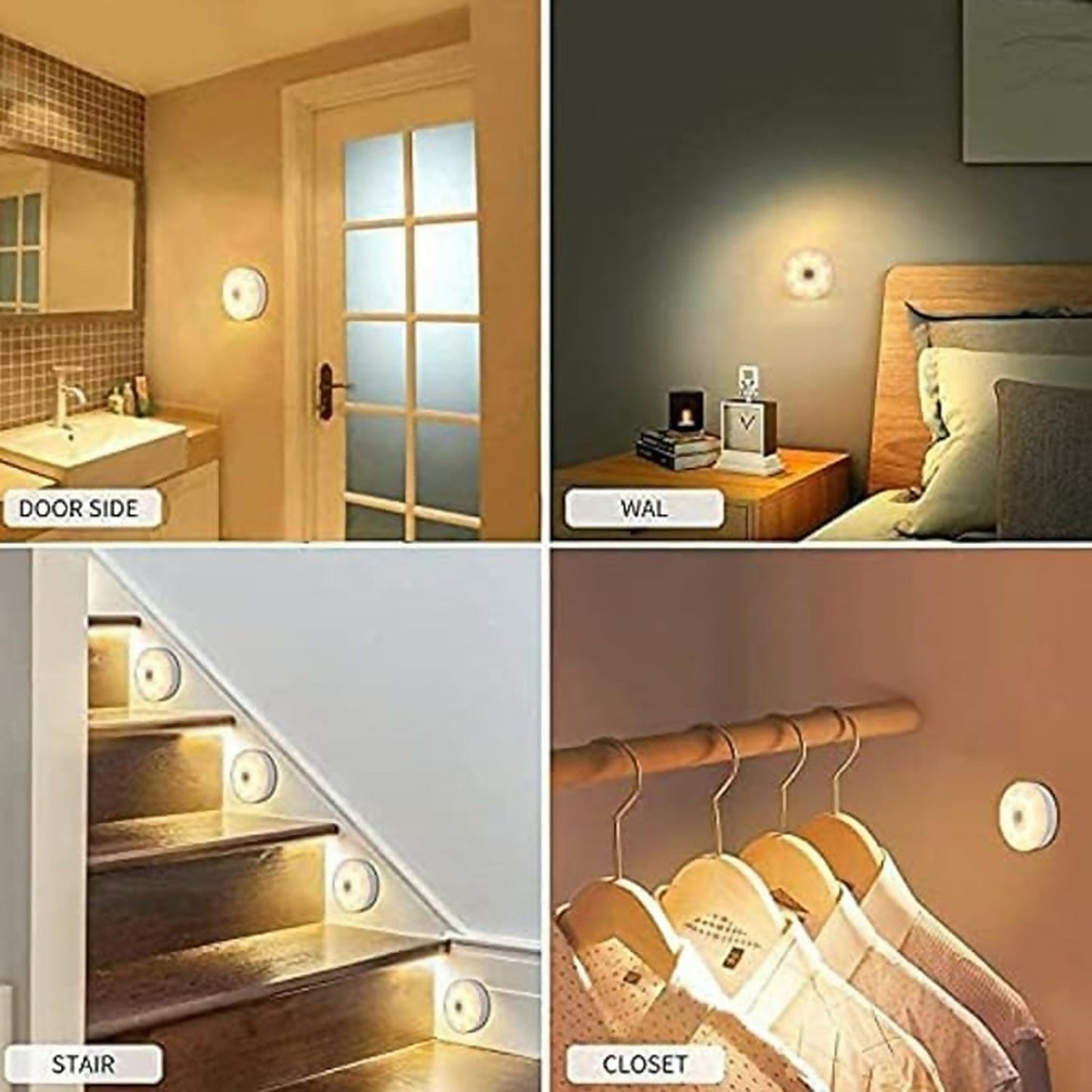 Rechargeable Motion Sensor LED Night Light with USB Charging
