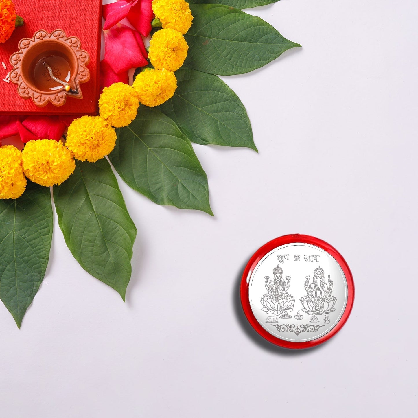 Swastik Rakhi Gift Combo With Choco Coated Butterscotch Roli-chawal Coin  Raksha Bandhan Greeting Card For Brother