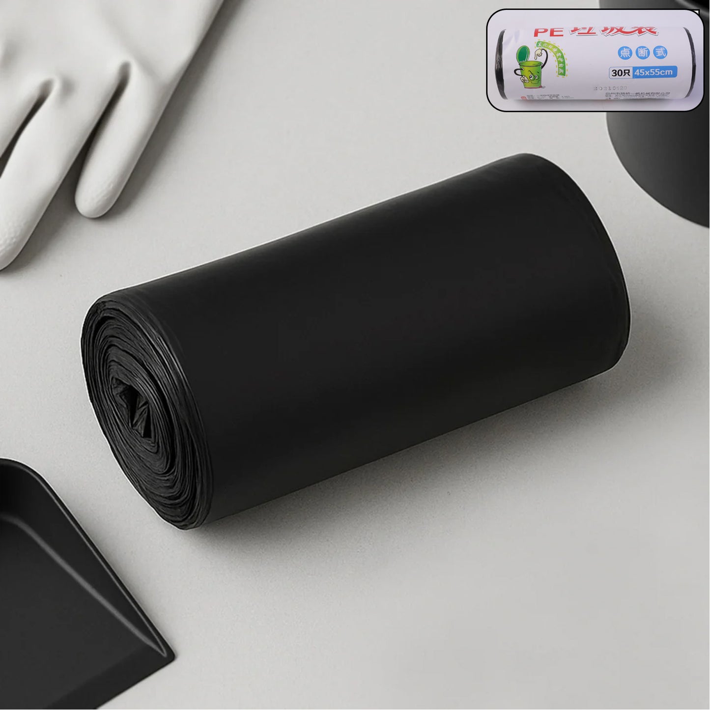 Heavy Duty Garbage Bags Roll (1 Roll 30 Bag 45x55 Cm)