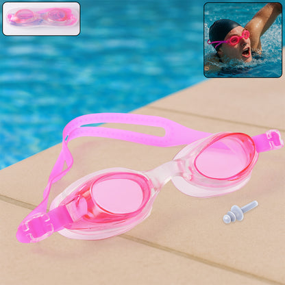 0399a Swimming Goggles With Adjustable Clear Vision Anti-fog Waterproof Swimming Goggles