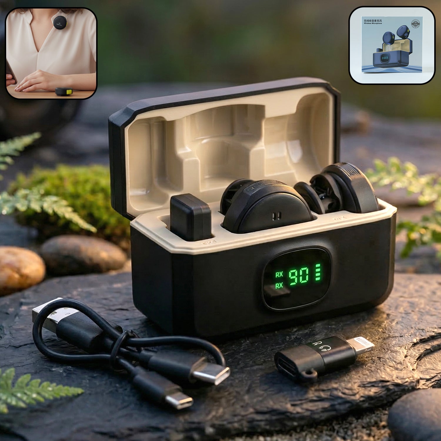 Premium Wireless Lavalier Microphone Set (1 Set) – Leadzinkart