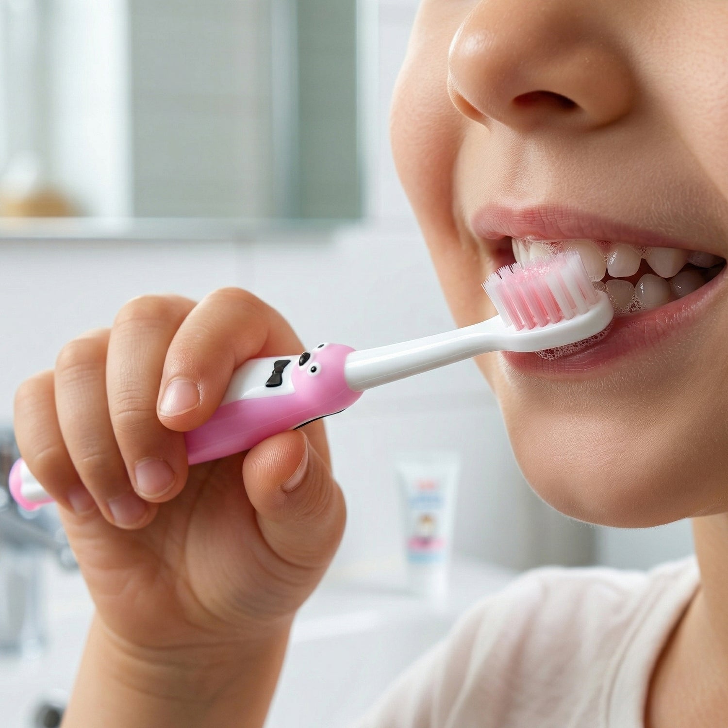 Kids Cartoon Toothbrush With Airplane Toy (2 Pc Set)