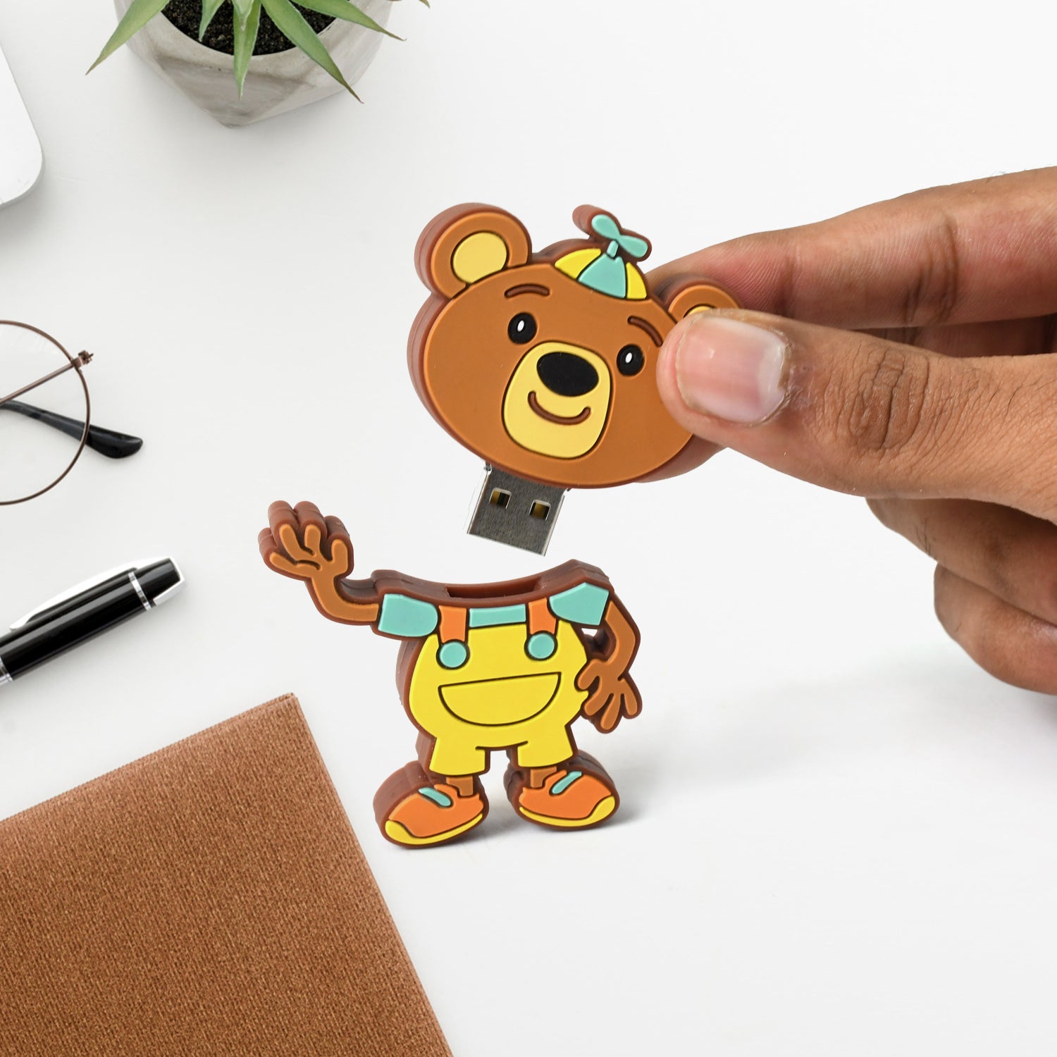 Portable Cartoon Shape Silicone Usb Pen Drive Flash Disk (15 Gb With B ...