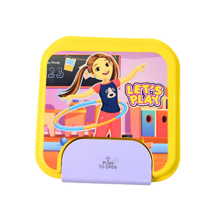 Kids Lunch Box Set With Small Inner Container Spoon  Fork (1 Pc)