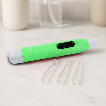 Green Led Flashlight Earpick With Tweezer (1 Pc)