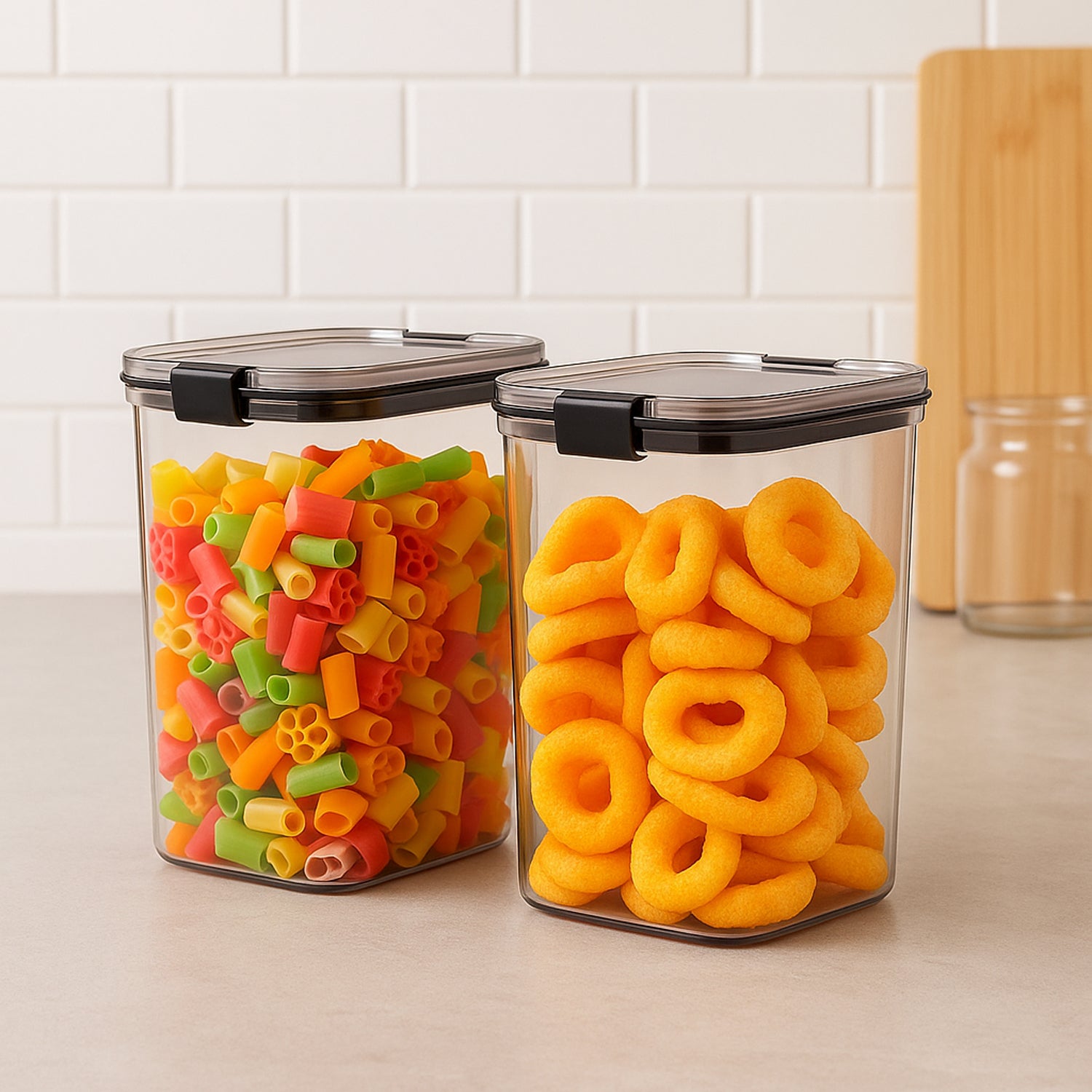 1200 Ml Airtight Lock  Lock Food Storage Container Set  2 Piece