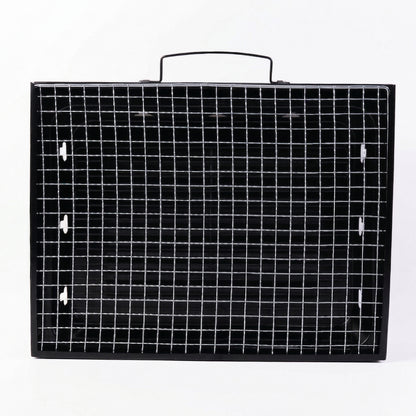 Portable Foldable Charcoal Bbq Grill With Grilling Mesh (1 Pc 36x27 Cm)