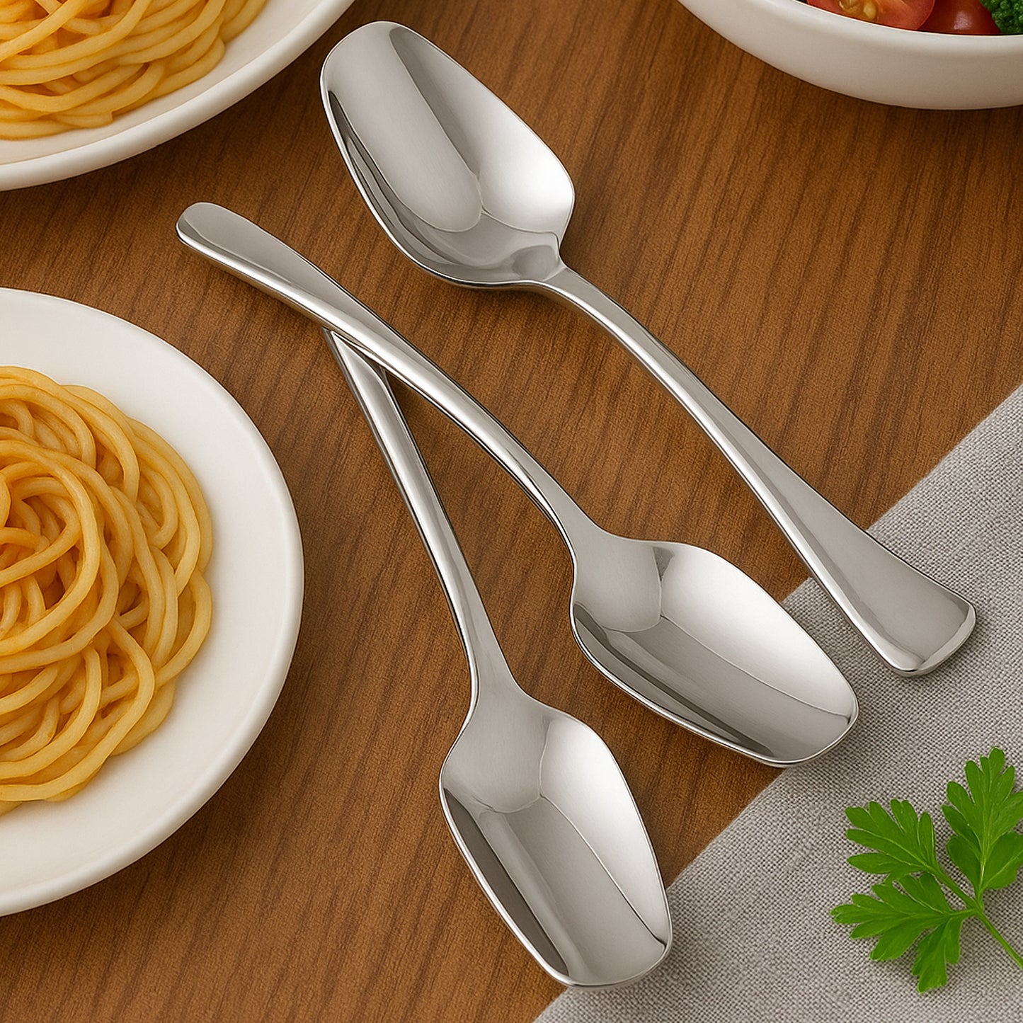 Stainless Steel Ice-cream Spoon - (3 Pc  Set)
