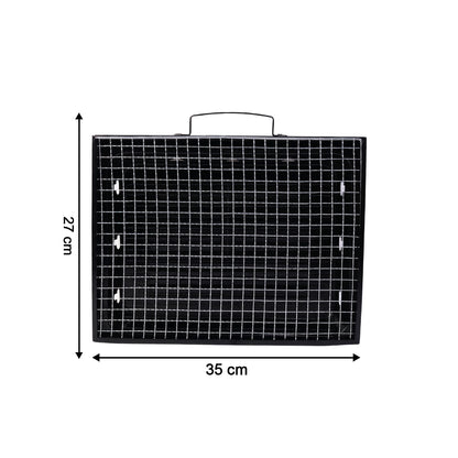 Portable Foldable Charcoal Bbq Grill With Grilling Mesh (1 Pc 36x27 Cm)