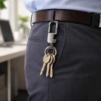 Premium Metal Key Holder With Secure And Stylish Keychain (1 Pc)