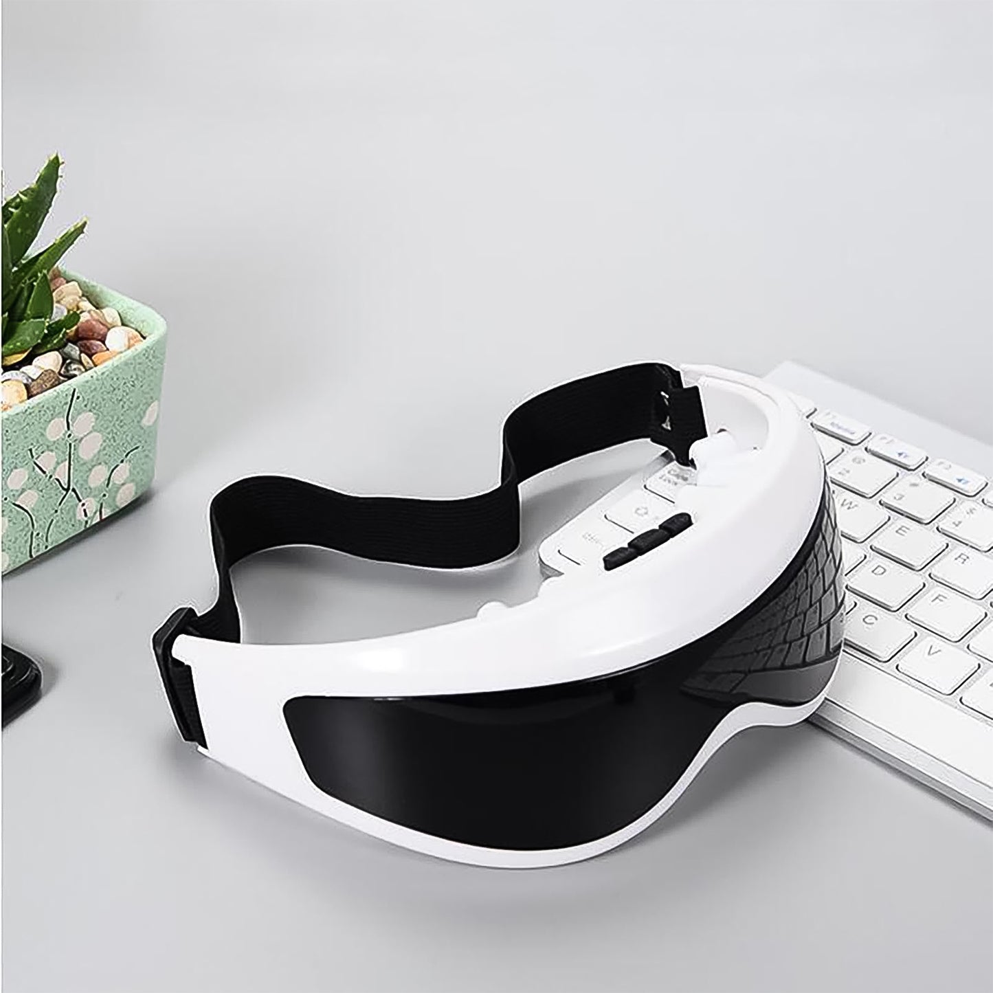 Electric Eye Massager With Adjustable Elastic Band (1 Pc)