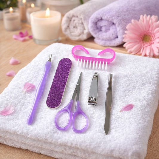 6 In 1 Manicure Pedicure Nail Care Kit (1 Set)