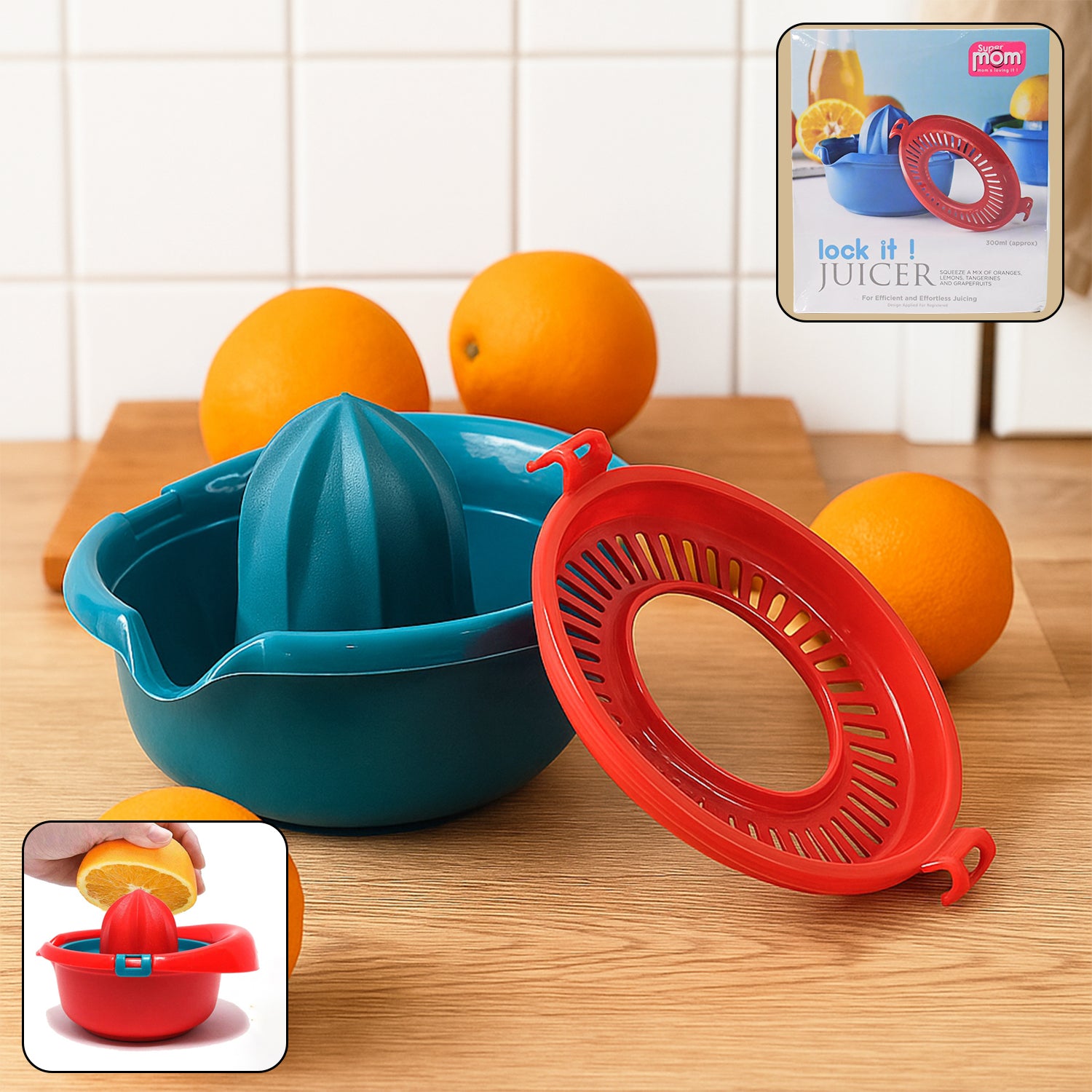 Supermom Premium Manual Hand Press Citrus Juicer (1 Pc)