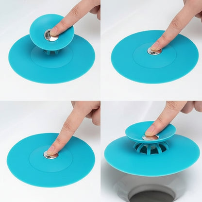 Flexible Silicone Sink Drain Cover  Hair Catcher Strainer (1 Pc)