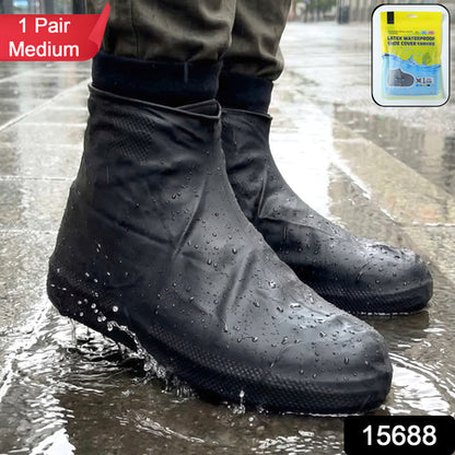 Portable Waterproof Latex Silicone Shoe Cover (1 Pair Medium)