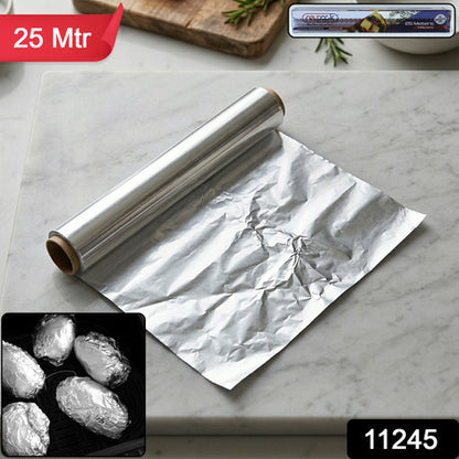 Premium Aluminium Foil Paper Roll (25 Mtr)