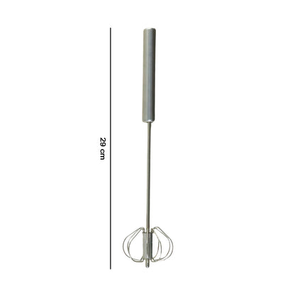Stainless Steel Hand Push Rotary Whisk (1 Pc 29 Cm)