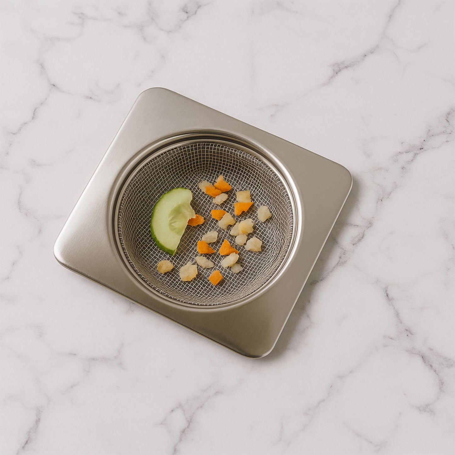 Stainless Steel Square Sink Strainer (1 Pc)