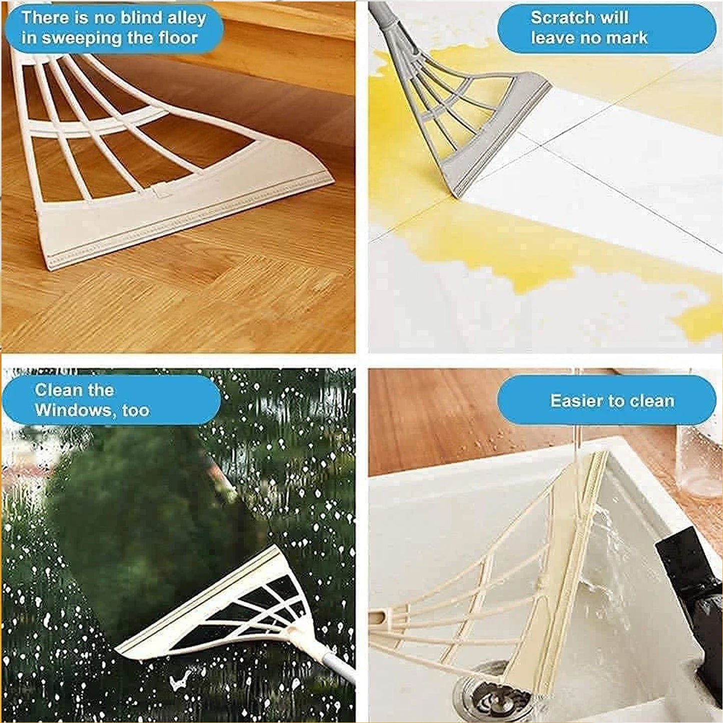 0525 Durable Eco-friendly Broom With Scraper