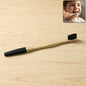 Natural Bamboo Toothbrush With Soft Charcoal Bristles (1 Pc)