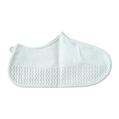 Waterproof Silicone Shoe Cover White Color (1 Pair Medium Size)