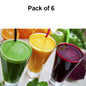 0630 Stylish Look Plastic Juicy Glass Transparent Glasses Set 300ml (6pcs)