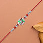 Silver-tone Swastik Rakhi