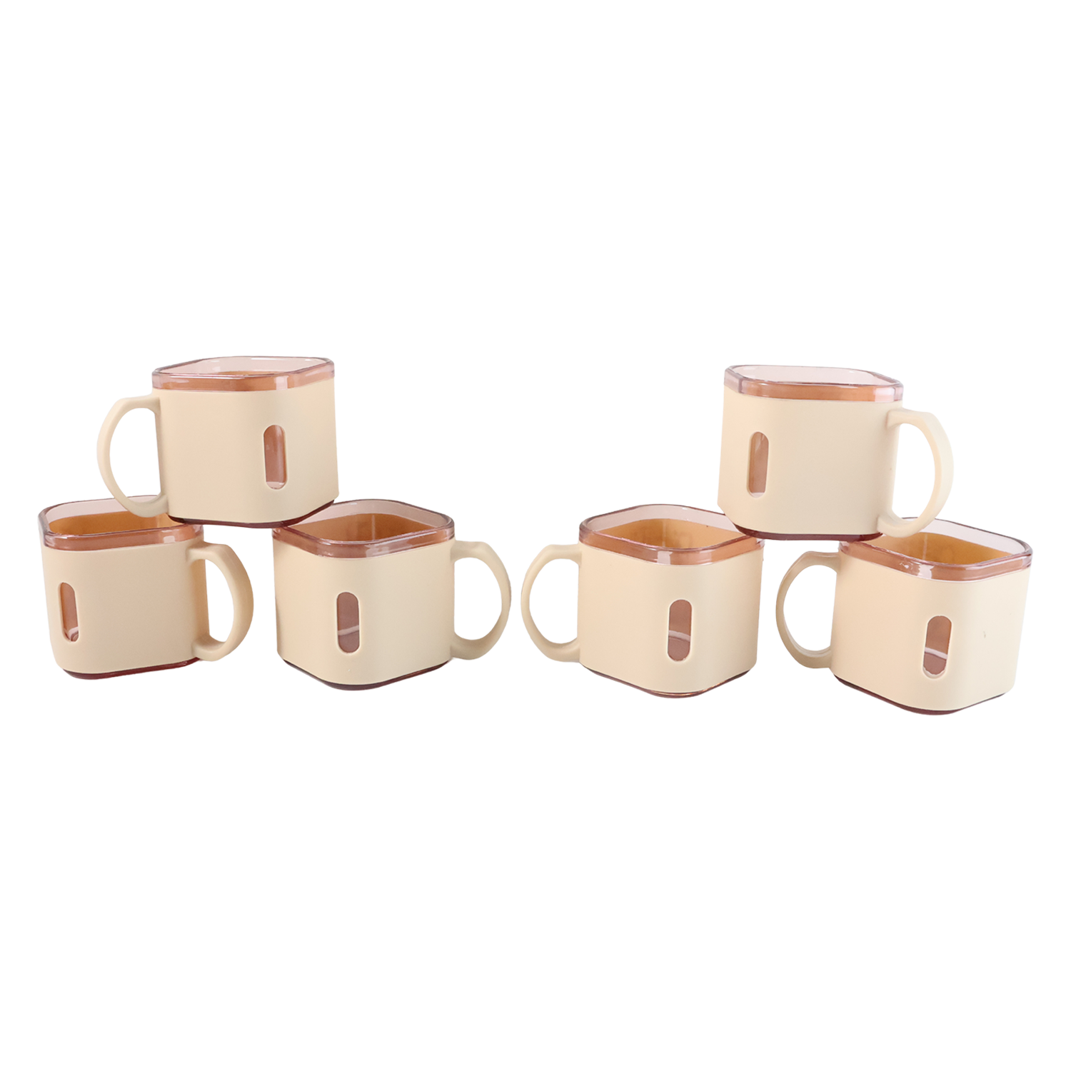 Premium Square Shape Tea Cup Set 6-piece (150 Ml) – Leadzinkart