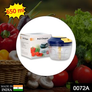 0072A Chopper with 4 Blades for Effortlessly Chopping Vegetables and Fruits for Your Kitchen (650ml)
