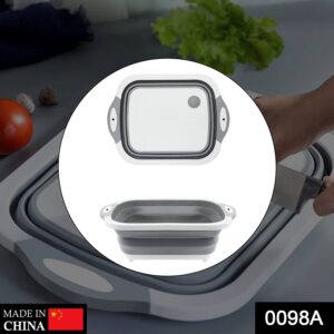 0098A Collapsible Cutting Board with Dish Tub Basket