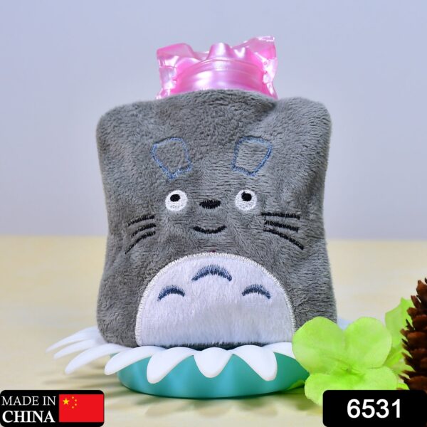 6531 Totoro Cartoon Hot Water Bag small Hot Water Bag with Cover for Pain Relief, Neck, Shoulder Pain and Hand, Feet Warmer, Menstrual Cramps.