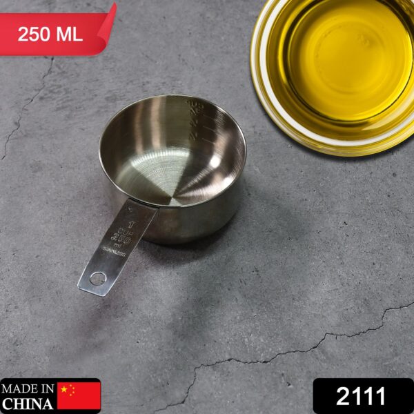 2111 Oil Measuring Cup Stainless Steel. Measuring Cup with Handles. 1Pc 250Ml