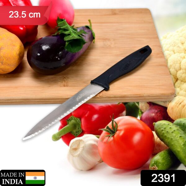 2391 Stainless Steel knife and Kitchen Knife with Black Grip Handle (23.5 Cm )