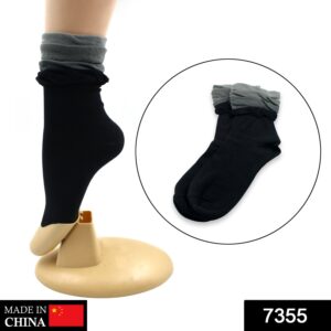 7355 Socks Breathable Thickened Classic Simple Soft Skin Friendly (Moq :-3), Moja