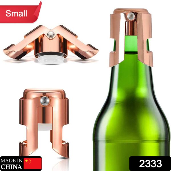 2333 Stainless Steel Sealed Sparkling Champagne Bottle Stopper Small size