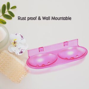 7646 round Shape Clear Soap Dish Holder for Bat...