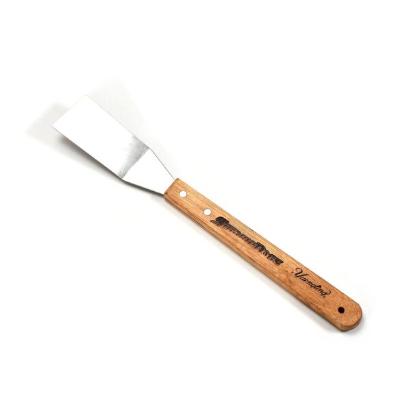 0157 Stainless Steel Barbecue Spatula BBQ Spatula BBQ Tong With Wooden Handle Lifting Spatula