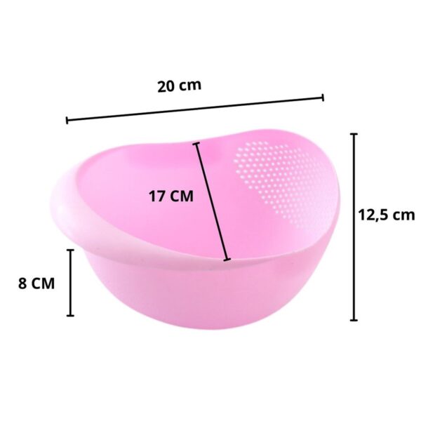 0108 Kitchen Plastic big Rice Bowl Strainer Perfect Size for Storing and Straining