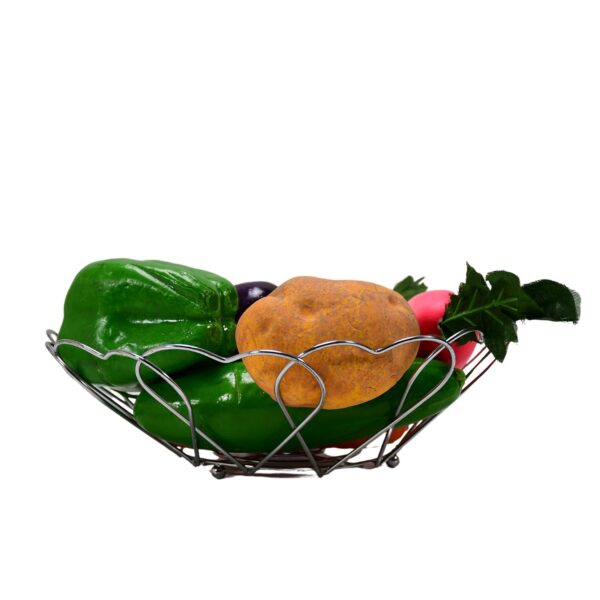 5122 Stainless Steel Fruit Basket (Flower) Fruit Bowl Basket