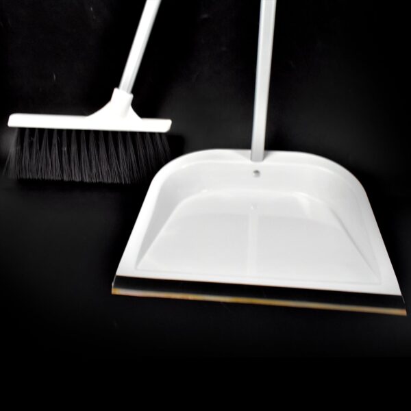 7871 Broom and Dustpan Cleaning Set Long Handled Dustpan and Brush Handle Dust Pan Broom Sweeper Long Handle Broom and Dustpan Set for Kitchen,Home,Lobby Schools,Hospital etc.