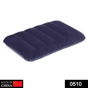 0510 Velvet Air Inflatable Travel Pillow (Blue)