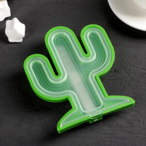7172 Cactus Shape Mold Durable Cactus Shape Ice Cream Mould Silicone Popsicle Mold Ice Pop DIY Kitchen Tool Ice Molds