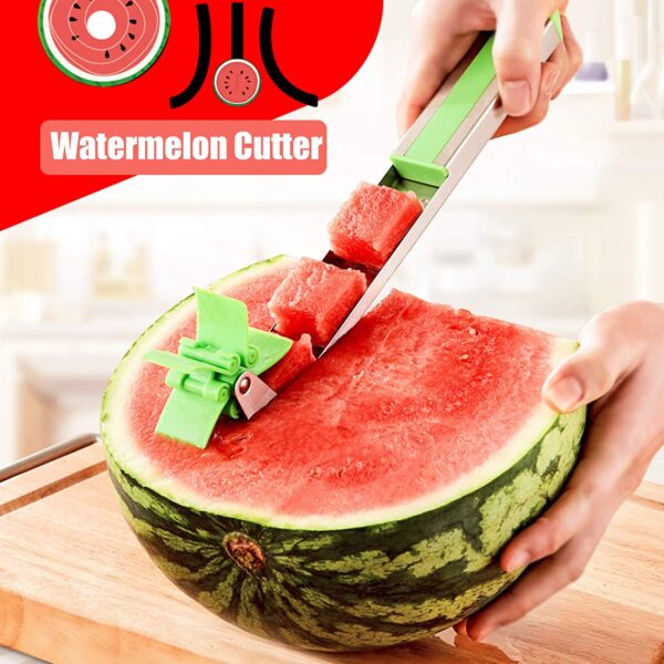 7160 Stainless Steel Washable Watermelon Cutter Windmill Slicer Cutter Peeler for Home/Smart Kitchen Tool Easy to Use