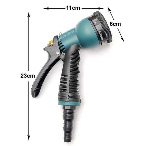 7515 Adjustable 8 Pattern Water Spray Gun Trigger High Pressure For vehicle & cleaning Garden Lawn, Grass rinse, flat, soak & washing for Car Bike Plants Pressure Washer water Nozzle