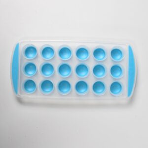 5353 Smart Push Pop Out Round  Shape Mini Ice Cube Trays with Flexible Silicone Bottom | Round Shape Silicone Chocolate Mold Maker Ice Cube Tray Freeze Mold