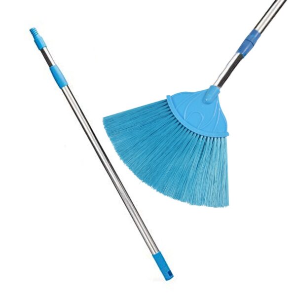 4699 Broom with Long Stainless Steel Rod and Extendable Cobweb Cleaner Stick, Jadhu