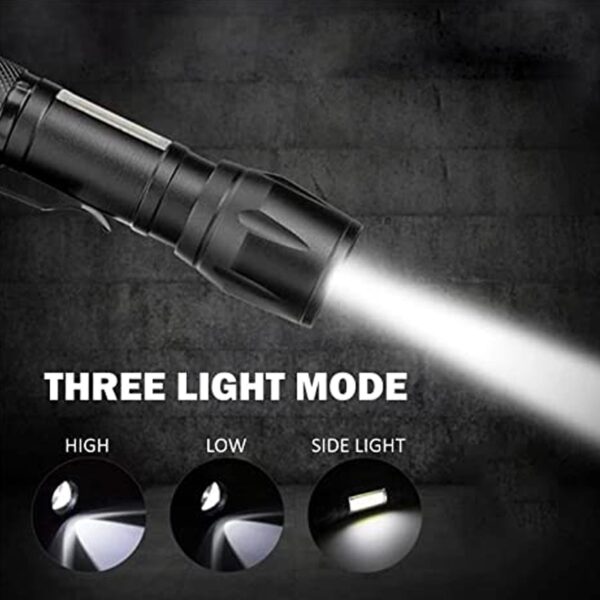 7528  Mini Search Rechargeable LED Long Range Flashlight Emergency Light Torch